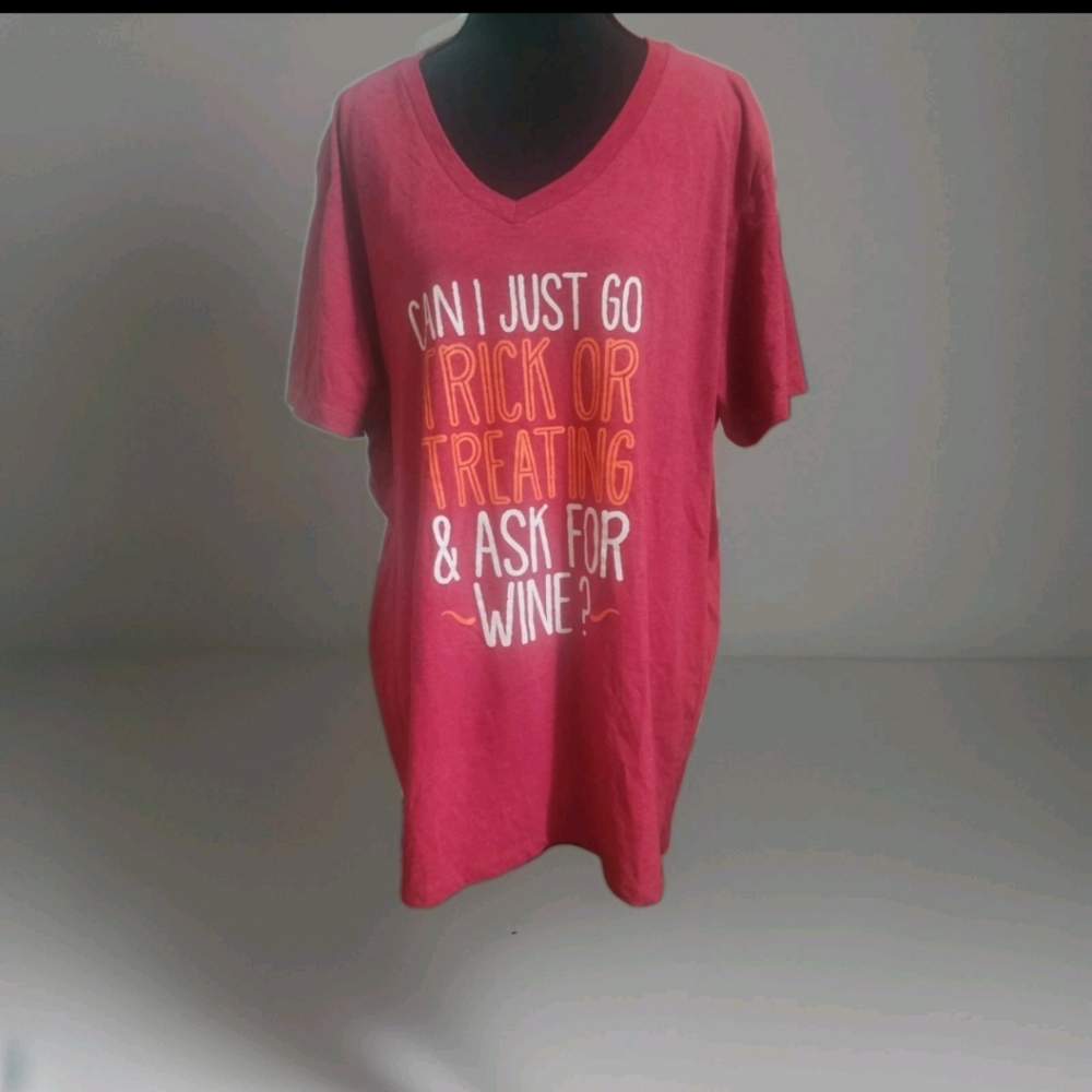 “Can I Just Go Trick or Treating and Ask For Wine” Halloween Shirt Sz 3xl